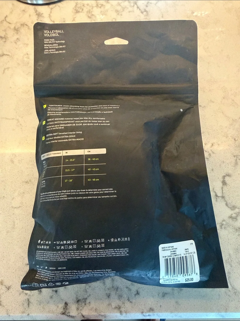 Nike Black Kids Volleyball Knee Pads